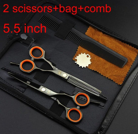 2 Scissors+Bag+Comb Japan High Quality 5.5/6.0 Inch Professional Hairdressing Scissors