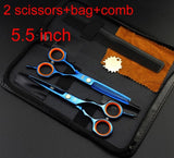 2 Scissors+Bag+Comb Japan High Quality 5.5/6.0 Inch Professional Hairdressing Scissors