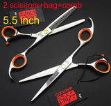 2 Scissors+Bag+Comb Japan High Quality 5.5/6.0 Inch Professional Hairdressing Scissors