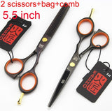 2 Scissors+Bag+Comb Japan High Quality 5.5/6.0 Inch Professional Hairdressing Scissors