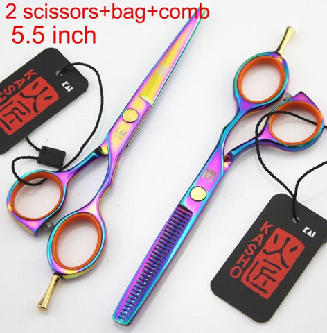 2 Scissors+Bag+Comb Japan High Quality 5.5/6.0 Inch Professional Hairdressing Scissors