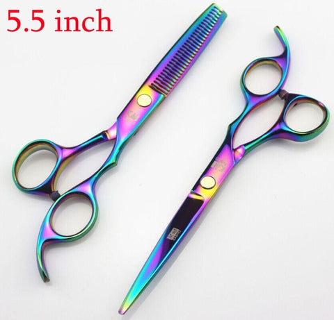 2 Scissors+1 bag Kasho 5.5/6 Inch High Quality Professional Hairdressing Scissors