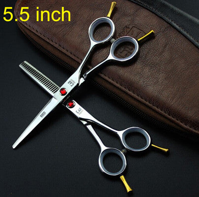 2 Scissors+1 bag Kasho 5.5/6 Inch High Quality Professional Hairdressing Scissors