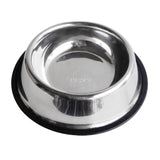 6 Sizes Stainless Steel No-Slip Pet Puppy Cat Dog Food or Drink Water Bowl