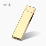 Electronic lighter Windproof ultra-thin Metal pulse USB Rechargeable Flameless