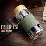 Tea Infuser Glass Cup Stainless Steel Filter borosilicate glass