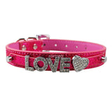 Bling Personalized Pet Dog Collar Rhinestone Customized Free Name Diamond Bucklet XS S M L