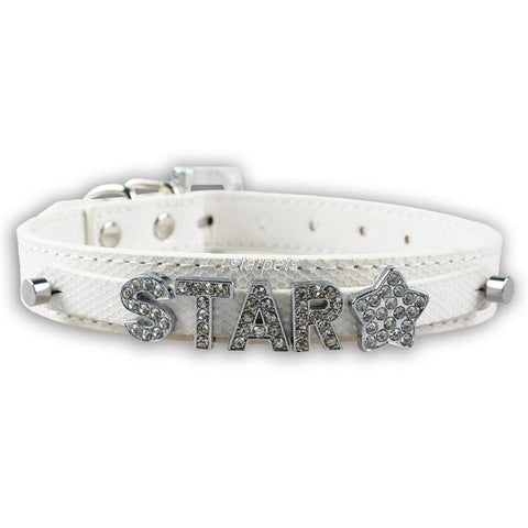 Bling Personalized Pet Dog Collar Rhinestone Customized Free Name Diamond Bucklet XS S M L