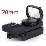 Hot 11 /20 mm Rail Riflescope Hunting Airsoft Optics Scope Holographic Red Dot Sight Reflex 4 Reticle Tactical Gun Accessories