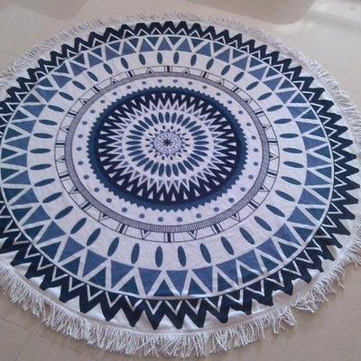 Large Microfiber Printed Round Beach Towels