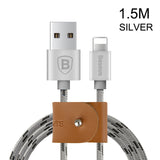 Baseus 0.5m / 1m / 1.5m USB Cable Nylon Braided Fast Data Sync Charging Lightning Cable For iPhone 7 6 6s Plus 5 5s SE iPad iPod