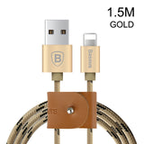 Baseus 0.5m / 1m / 1.5m USB Cable Nylon Braided Fast Data Sync Charging Lightning Cable For iPhone 7 6 6s Plus 5 5s SE iPad iPod