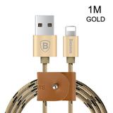 Baseus 0.5m / 1m / 1.5m USB Cable Nylon Braided Fast Data Sync Charging Lightning Cable For iPhone 7 6 6s Plus 5 5s SE iPad iPod