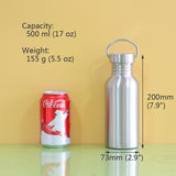 350-1000ml(12-35oz) BPA Free Full Stainless Steel Water Bottle Mug Cup for Yoga Biking Camping Hiking Travel, Standard Mouth