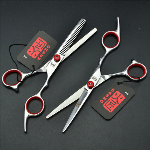 6'' Japan Kasho TOP GRADE Hairdressing Scissors 6CR Factory Price Barbers Cutting Scissors Thinning Shears Hair Scissors