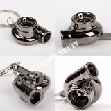 Sleeve Bearing Spinning Turbo Turbine Keychain Key Chain Keyring