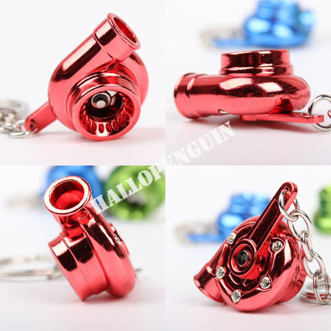 Sleeve Bearing Spinning Turbo Turbine Keychain Key Chain Keyring