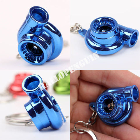 Sleeve Bearing Spinning Turbo Turbine Keychain Key Chain Keyring