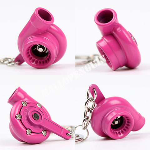 Sleeve Bearing Spinning Turbo Turbine Keychain Key Chain Keyring