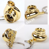 Sleeve Bearing Spinning Turbo Turbine Keychain Key Chain Keyring