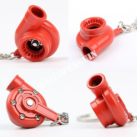 Sleeve Bearing Spinning Turbo Turbine Keychain Key Chain Keyring