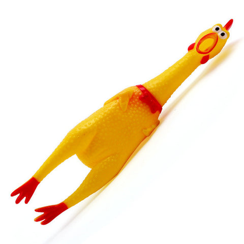 Funny Dog Toys Rooster Crows Attract Puppy Dog and Cat Pet Squeak Toys Screaming Rubber Chicken size S-L