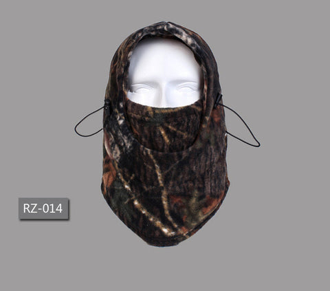 Fleece Camouflage Cap Balaclava Outdoor Trekking Riding Ski Hunting Fishing Wind-proof Mask