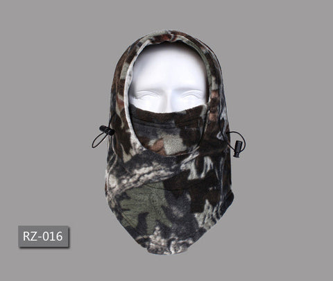 Fleece Camouflage Cap Balaclava Outdoor Trekking Riding Ski Hunting Fishing Wind-proof Mask