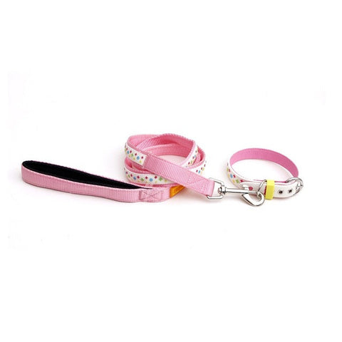 Dog Collar Lead Black Brown Pet Dog Set