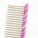 Bright Multi-Colored Stripe Grooming Comb