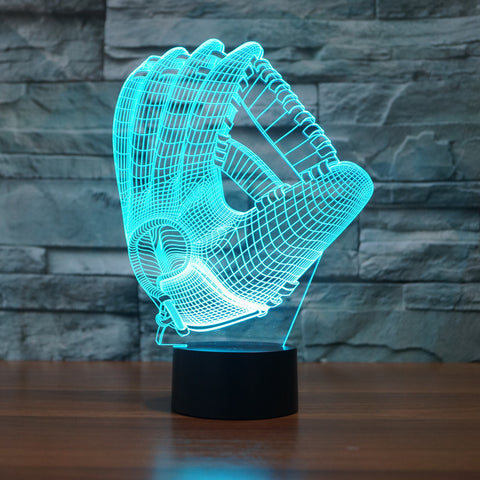 Baseball Glove 3d night lamp