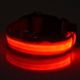 Nylon Pet Dog Collar LED Light Night Safety Light-up