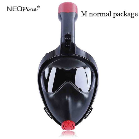 full face diving mask 180 degree wide view snorkel