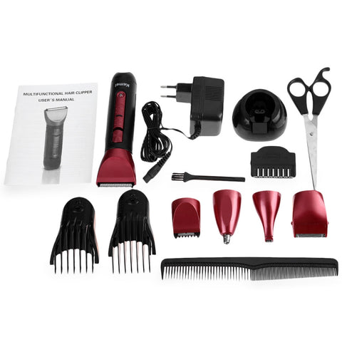 5 In 1 Washable Multi-functional Hair Trimmer Cordless Hair Clipper With Scissors Comb