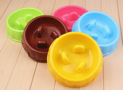 Anti Choke Pet Dog Cat Feeding Food Bowl Puppy Slow Down Eating Feeder Food or Drink Water Bowl Dish