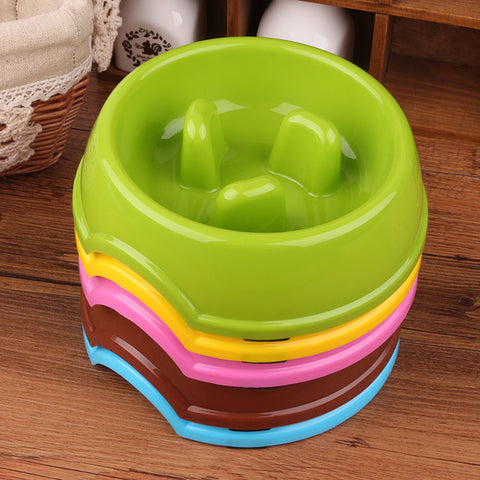 Anti Choke Pet Dog Cat Feeding Food Bowl Puppy Slow Down Eating Feeder Food or Drink Water Bowl Dish