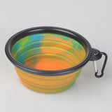 Camouflage Silicone Folding dog Bowls Portable Food Drinking Water