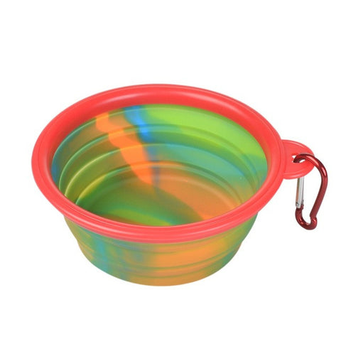 Camouflage Silicone Folding dog Bowls Portable Food Drinking Water