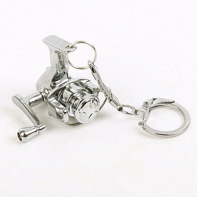 Spinning Fishing Reel Miniature Key Chain