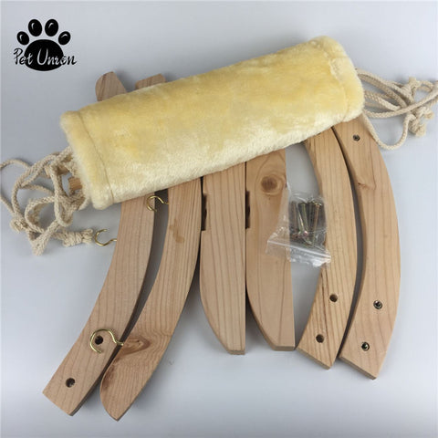 Natural Wooden Handmade Cat Bed Cat Hammock