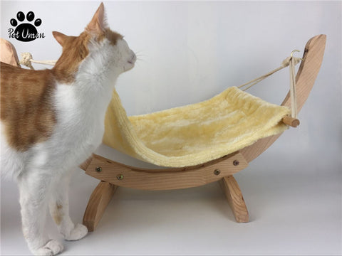 Natural Wooden Handmade Cat Bed Cat Hammock