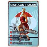 Car Repair Tools Metal Signs