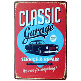 Car Repair Tools Metal Signs