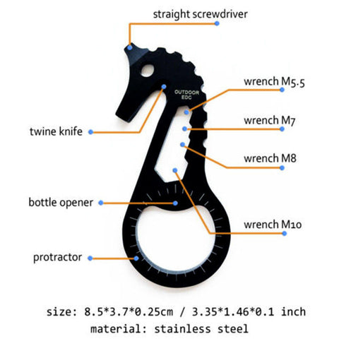 Outdoor Portable Pocket Multi Function EDC Tool Bottle Opener Wrench Screwdriver