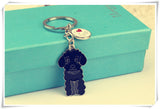 3 color Poodle car key chain