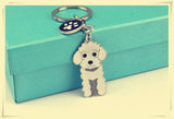 3 color Poodle car key chain