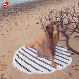 Round Bohemia Beach Towel 150*150cm big size Tassel towel