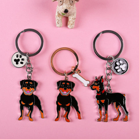 Doberman Pinscher Dog Key rings