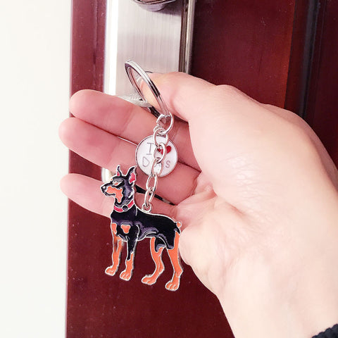 Doberman Pinscher Dog Key rings