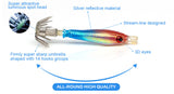 12pcs Luminous Squid Jigs Light hook Cuttlefish Shrimp 2.0 Octopus jigging Bait Rig